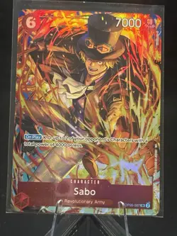 One Piece Illustration Box 5 : Sabo OP05-007 SR Super Rare Alt Art Promo English - Image 1