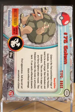 Golem 76 Pokemon Topps Regular Vintage Card NM - Image 2