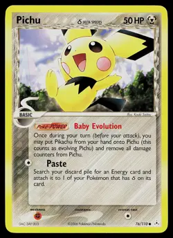 Pokemon Card - Pichu Holon Phantoms 76/110 Common - Image 1