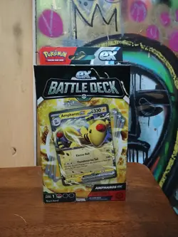 Pokemon TCG Ampharos EX Battle Deck 60-Card Sealed Set - Level 1 Ready-to-Play - Image 1
