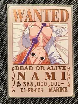 NAMI K1-PR-003 ONE PIECE WANTED Anime Collectible CCG Card - Image 1