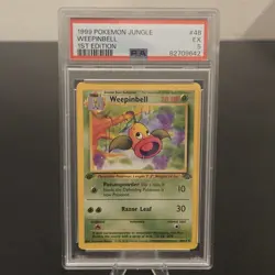 1999 Pokemon Weepinbell Jungle 1st Edition #48 PSA 5 WOTC Vintage Card - Image 1