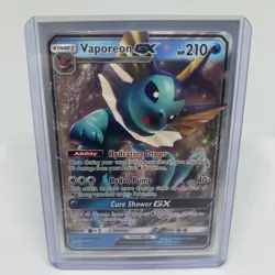 Pokemon TCG Vaporeon GX SM Black Star Promo Card SM172 Holo - Image 1