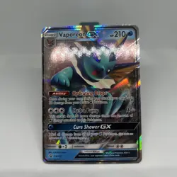 Pokemon TCG Vaporeon GX SM Black Star Promo Card SM172 Holo - Image 3