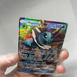 Pokemon TCG Vaporeon GX SM Black Star Promo Card SM172 Holo - Image 5