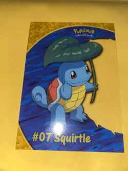 2000 Topps Pokemon Squirtle #07PC4 TV Animation Clear Acetate Card First Print - Image 1