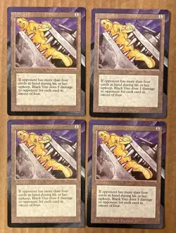 Black Vise (Revised) ALTERED playset of Four (4) hand painted! Floating Border - Image 1