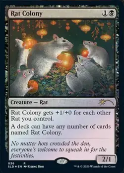 Mint/Near-Mint, English - 1 x MTG Rat Colony - Foil Secret Lair Drop Series - Image 1