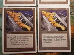 Black Vise Revised Edition Rare X4 (PANGOLIN MTG) X4. See pics and description! - Image 3