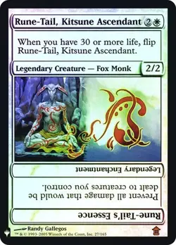 FOIL The List/Mystery Booster Rune-Tail, Kitsune Ascendant MTG - NM/M PACK FRESH - Image 1