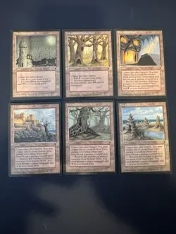 MTG - Magic The Gathering - Lot Of 6 Lands - Fallen Empires - LP-NP/EX-NM! - Image 1