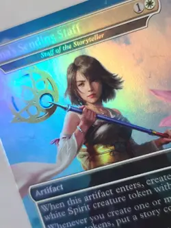 Yuna's Sending Staff (Staff of the Storyteller) Rainbow Foil MTG FF Secret Lair - Image 2