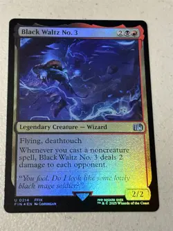 mtg foil Black Waltz No. 3, Final Fantasy, unplayed - Image 1