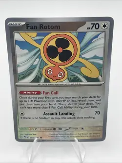 Pokemon TCG Fan Rotom Master Ball Pattern 085/131 Prismatic Evolutions Holo - Image 2