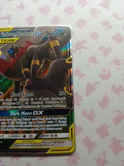 2019 Pokemon Umbreon & Darkrai GX 125/236 Sm-Unified Minds Ultra Rare Holo - Image 4