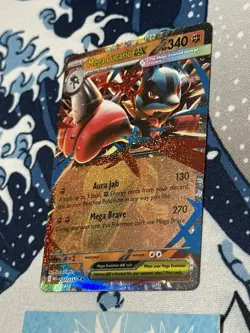 Pokemon TCG Mega Lucario Ex 77/132 Ultra Rare Holo Mega Evolution - Image 3