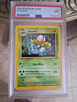 🔥TCG Pokemon 1995 1999 vintage Ivysaur 030/102 Base Set PSA 9 RARE - Image 1