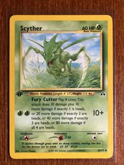 [NM] 2001 Pokemon Neo Discovery Scyther 1st Edition #46/75 Uncommon - Image 1