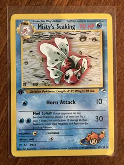 [NM/MINT] 2000 Pokemon Gym Heroes Misty's Seaking 1st Edition #55/132 Uncommon - Image 1