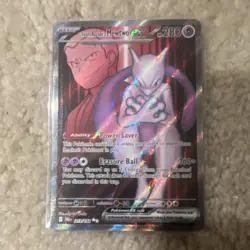 Pokemon Team Rocket's Mewtwo ex Full Art Holo 280HP Ultra Rare 213/182 - Image 1