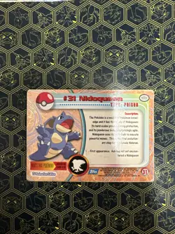 Nidoqueen #31 Pokemon 1999 Topps TV Blue Logo Regular - Image 2