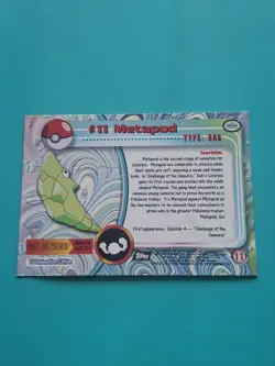 Pokemon - Metapod #11 - TV Topps Animation Edition Black Lable LP - Image 2