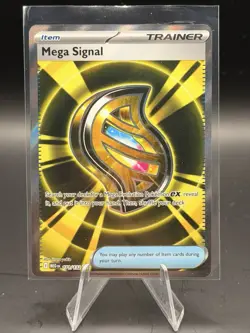 Pokemon TCG Trainer Mega Signal 171/132 Full Art Ultra Rare Holo Mega Evolution - Image 1