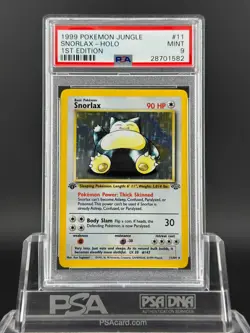 PSA 9 MINT 💎 1999 POKEMON JUNGLE 1ST EDITION - SNORLAX HOLO #11 ENGLISH - Image 1