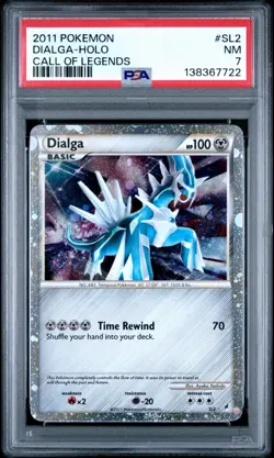 Pokemon 2011 Call Of Legends Dialga Holo SL2 PSA 7 NM Shiny - Image 1