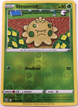 POKEMON SHROOMISH 003/172 BRILLIANT STARS COMMON REVERSE HOLO NEAR MINT - Image 1