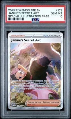 PSA 10 Janine's Secret Art 173/131 Prismatic Evolutions Holo Pokemon TCG SIR - Image 1