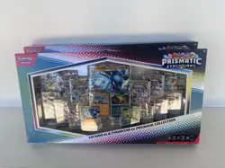 2x Pokemon Prismatic Evolutions Lucario EX and Tyranitar EX Premium Collection - Image 1