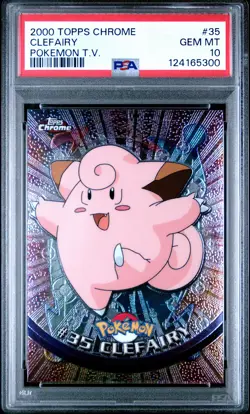 2000 TOPPS CHROME POKEMON T.V. #35 CLEFAIRY PSA 10 - Image 1