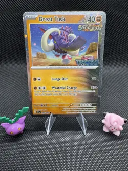 Pokemon Temporal Forces Stamped 096/162 Great Tusk Cosmos Holo - Image 1