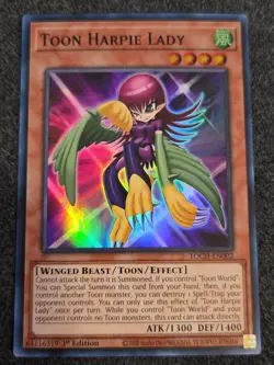 1x (NM) Toon Harpie Lady - TOCH-EN002 - Super Rare - 1st Edition YuGiOh - Image 1