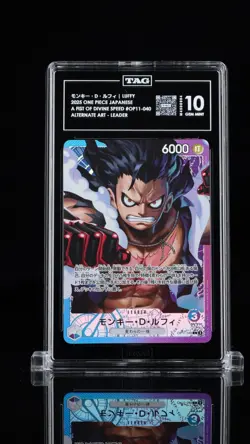 TAG 10 GEM MINT Japanese One Piece 2025 MONKEY D. LUFFY OP11-040 OP11-A FIST MQ - Image 1
