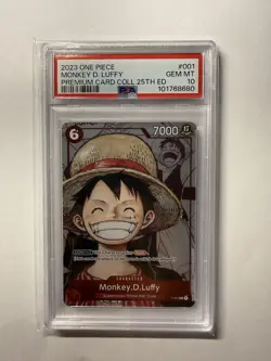 PSA 10 Monkey.D.Luffy 25th Anniversary Collection P01-001 (P) 2023 One Piece EN - Image 1