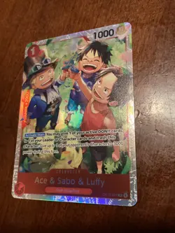 One Piece TCG English OP13-007 Ace & Sabo & Luffy SR Foil - Image 1