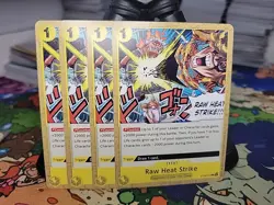 X4 Raw Heat Strike C Egghead ST29-015 One Piece TCG English Playset - Image 1