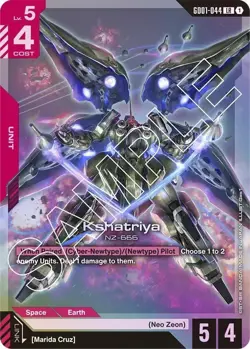 Kshatriya (GD01-044) - Newtype Rising #GD01-044 LR Foil- Gundam Card Game - Image 1