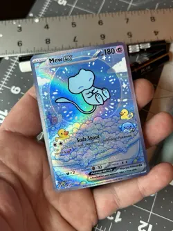 Pokemon TCG Mew EX 💦 Custom Made - Fan Art Card SIR Holo, “Bubble Bath Mew” - Image 4