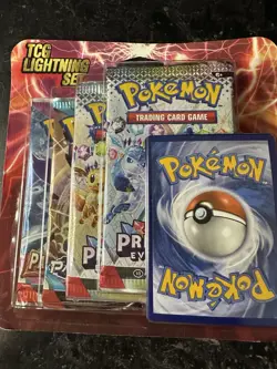 Pokemon TCG Lightning Set 4 Packs + 1 Bonus Card! Brand New/Sealed! - Image 1