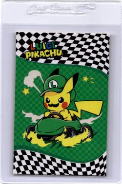 Peruvian Pokemon Card Mario Kart Luigi Pikachu - Image 1