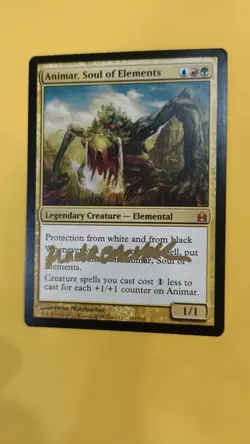 MTG - Animar, Soul of Elements Commander 2011 SIGNED CARD - Image 1