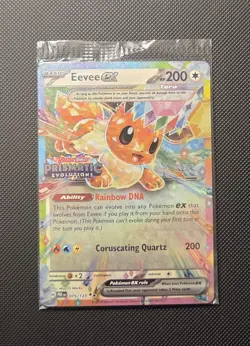 Pokemon TCG Eevee EX 075/131 Sealed Stamped Promo Card Prismatic Evolutions - Image 1