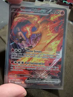 Team Rocket's Moltres EX Pokemon TCG DRI Holo Card 229/182 English - Image 4