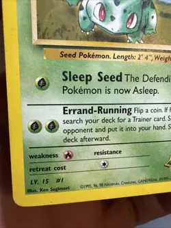 Pokemon TCG Erika's Bulbasaur Gym Challenge Card 39/132 - Image 2