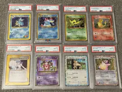 Pokemon Cards TCG 8 Card Lot PSA Japanese Graded - Image 1