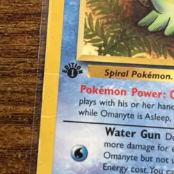 Pokemon TCG Omanyte Fossil 1st Edition Common Card 52/62 SEE PHOTOS - Image 3
