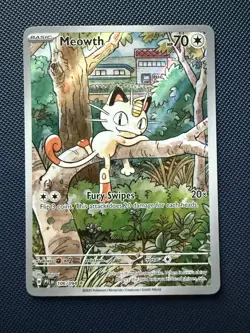 Pokemon TCG Meowth 106/094 Illustration Rare Card Phantasmal Flames Holo - Image 1